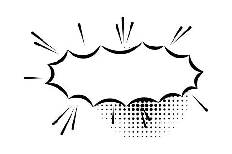Speech comic bubble. Element comic bubble with halftone shadows. Pop-Art st.. Stock-Illustration