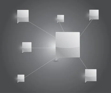Speech communication network concept Stockillustratie