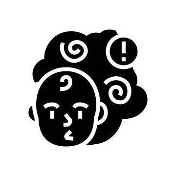 Speech delay glyph icon vector illustration Stock Illustration