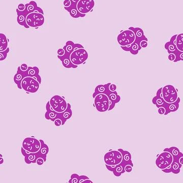 Speech delay glyph seamless pattern 스톡 일러스트