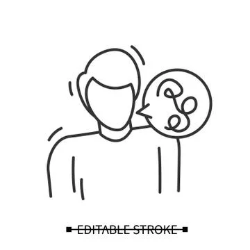 Speech disorder icon. Vector Illustration Stock Illustration