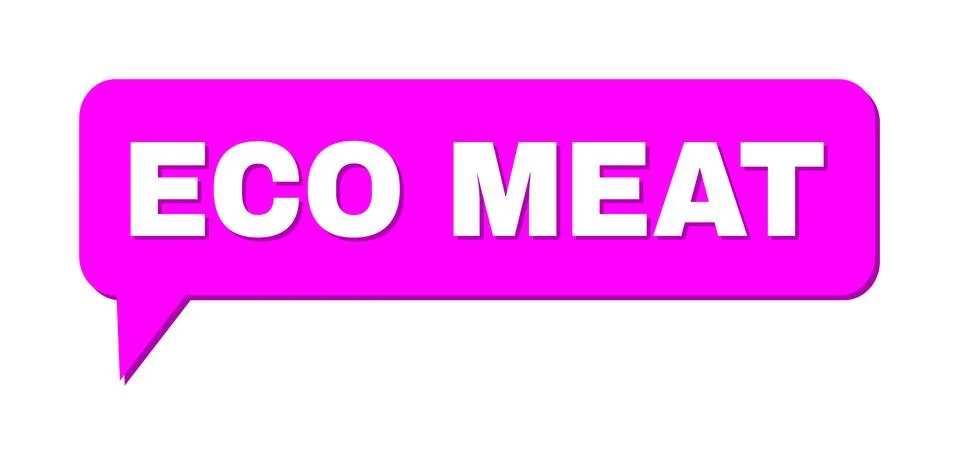 Speech ECO MEAT Colored Bubble Message Stock Illustration