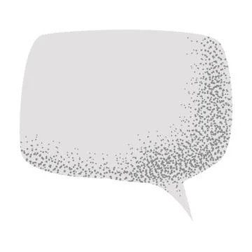 Speech empty bubble with with noise sand texture trendy. Vector illustration Stock Illustration