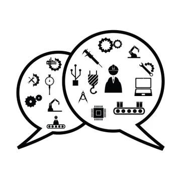 Speech engineering concept Stock Illustration