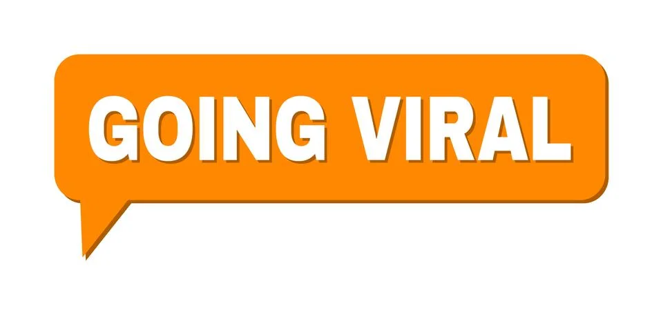 Speech GOING VIRAL Colored Cloud Message Stock Illustration