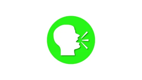 Speech icon green color simple shape circle animation white background Vidéo 279368731