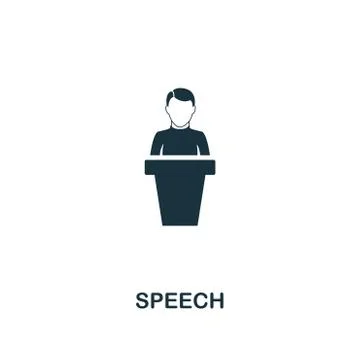 Speech icon. Premium style design from teamwork icon collection. UI and UX Stock Illustration