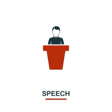 Speech icon. Premium style design from teamwork icon collection. UI and UX Stock Illustration