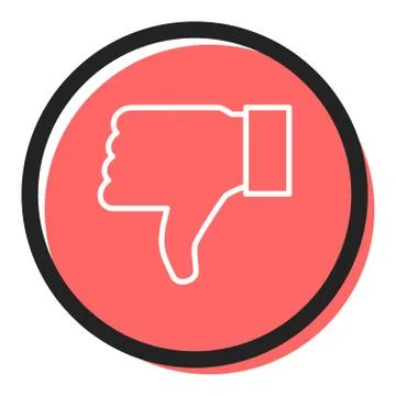 Speech icon vector bubble like donts, red color. flat simple trend modern log Stock Illustration