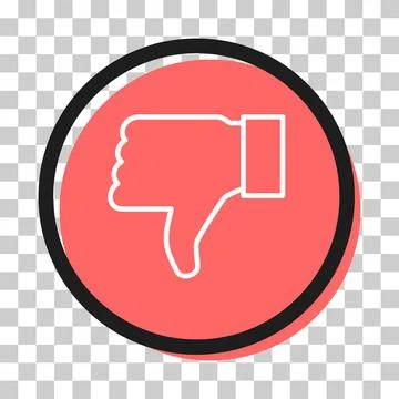 Speech icon vector bubble like donts, red color. flat simple trend modern log Stock Illustration