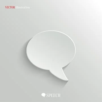 Speech icon - vector web background Stock Illustration