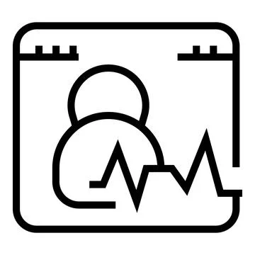 Speech identification icon outline vector. Voice check Stock Illustration
