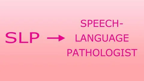 SPEECH LANGUAGE PATHOLOGY Stock Illustration