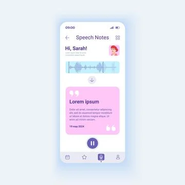 Speech light smartphone interface vector template Stock Illustration