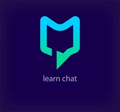 Speech logo in creative book form. Stock Illustration