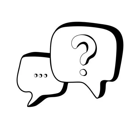 Speech message bubbles with question  mark 스톡 일러스트