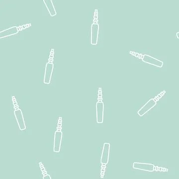 Speech mic microphone line seamless pattern Illustrazione stock