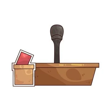 Speech microphone illustration Stock Illustration