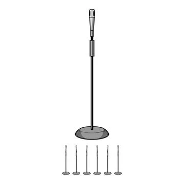 Speech microphone stand cartoon vector graphic Stock Illustration