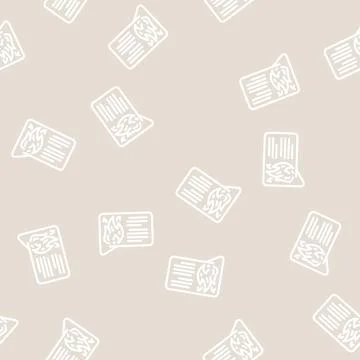 Speech motivation line vector seamless pattern Stock Illustration