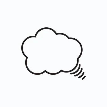 Speech or think bubble, empty communication cloud. Stock Illustration