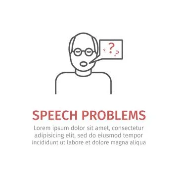 Speech problems Stock Illustration