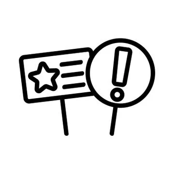 Speech protest icon vector. Isolated contour symbol illustration Illustrazione stock