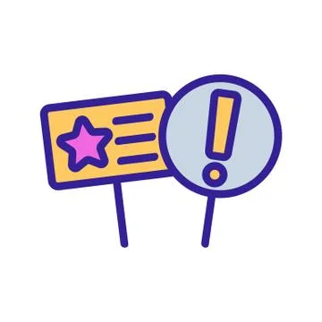 Speech protest icon vector. Isolated contour symbol illustration Illustrazione stock