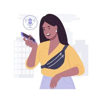 Speech recognition isolated cartoon vector illustrations. Ilustración de archivo