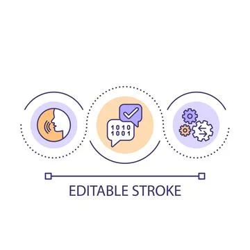 Speech recognition loop concept icon イラスト素材