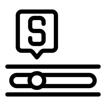 Speech recognition system processing voice commands icon Illustrazione stock