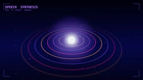 Speech synthesis voice pulse rings Stock Footage 339993812