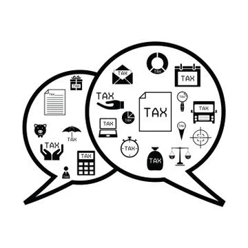 Speech tax concept Stock Illustration