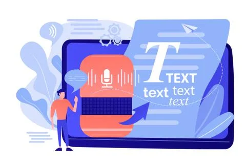 Speech to text concept vector illustration イラスト素材