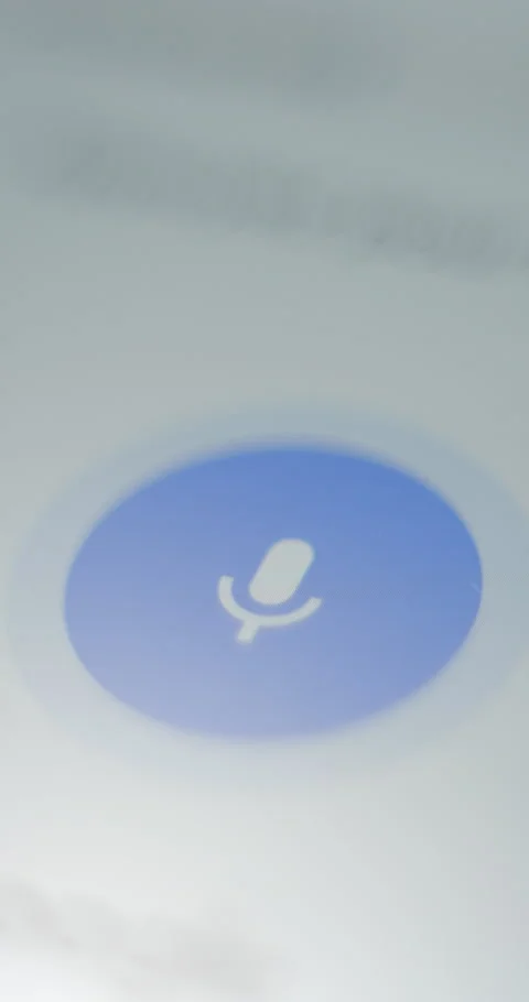 Speech to text on smartphone, artificial intelligence concept, vertical view Video stock 282062186