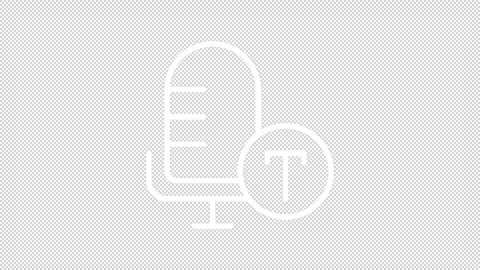 Speech to text ui icon white line animation Stock Footage 325399677