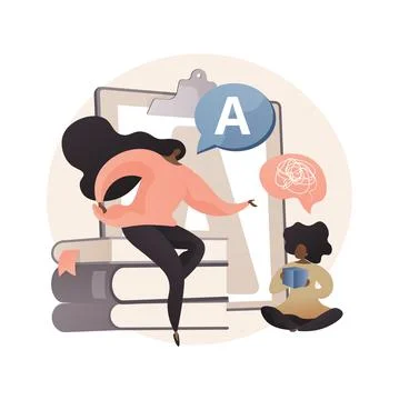 Speech therapy abstract concept vector illustration. Stock Illustration