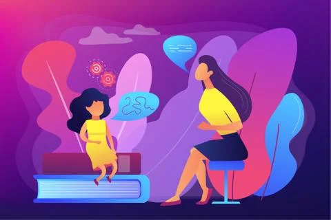 Speech therapy concept vector illustration Stock Illustration