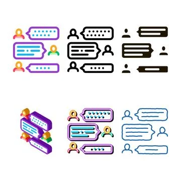 Speech therapy diversity icon vector outline Stock Illustration