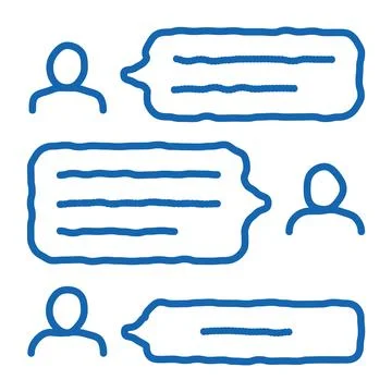 Speech Therapy doodle icon hand drawn illustration Stock Illustration