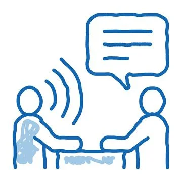Speech Therapy doodle icon hand drawn illustration Stock Illustration
