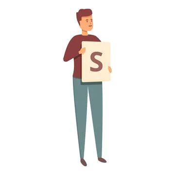 Speech therapy icon cartoon vector. Online speak Illustration