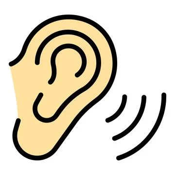 Speech therapy icon vector flat Stock Illustration