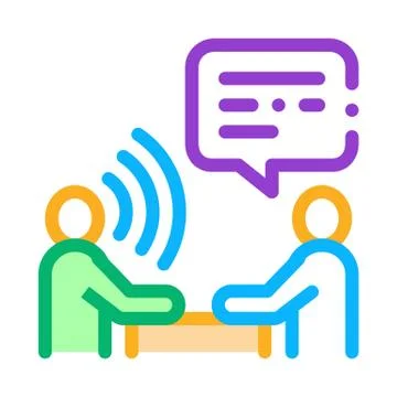 Speech Therapy Icon Vector Outline Illustration Stock Illustration