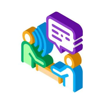 Speech Therapy isometric icon vector illustration Stock Illustration