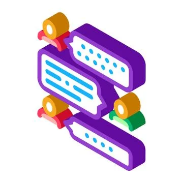 Speech Therapy isometric icon vector illustration Stock Illustration