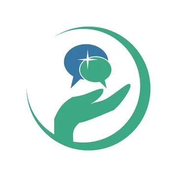 Speech therapy logo design template Stock Illustration