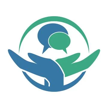 Speech therapy logo design template Stock Illustration