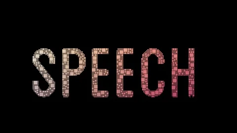 Speech Therapy Pixelated Text Morphing Looping Pixels With Glitch Effect Stock Footage 113881567
