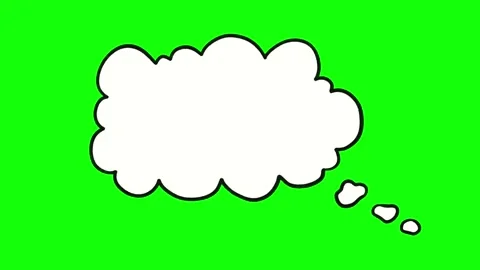 Speech, thought bubble looped animation on green screen Stock Footage 326064967